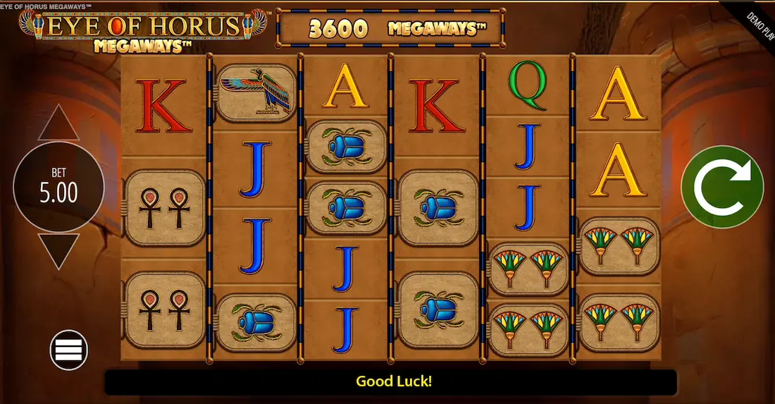 Eye of Horus Megaways symbols